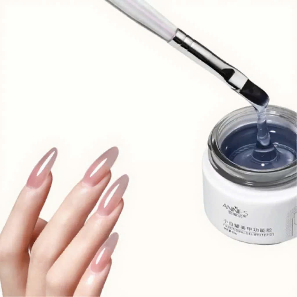 Gel nặn Annies trong suốt không bết dính 20g - Gel nặn nail định hình màu trắng, trong suốt trang trí móng tạo hình 3D
