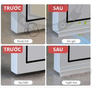 Miếng chặn khe cửa PVC đa năng ngăn gián bọ giữ hơi máy lạnh giúp tiết kiệm điện