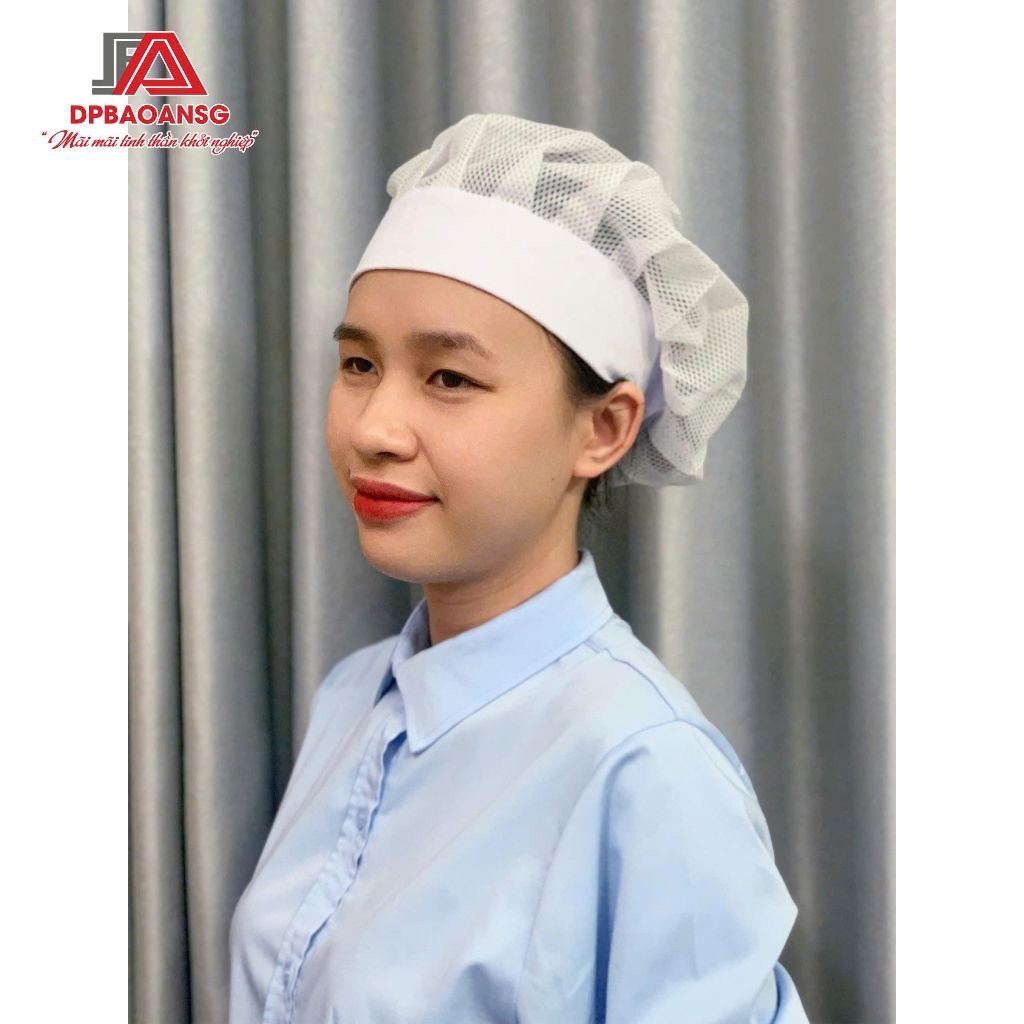 Nón Bếp, Nón Công Nhân Vải Phối Lưới – Nhẹ Thoáng, Giữ Tóc Gọn Gàng, Nhiều Màu