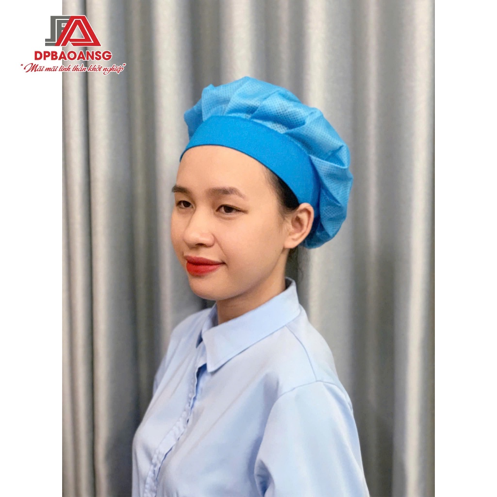 Nón Bếp, Nón Công Nhân Vải Phối Lưới – Nhẹ Thoáng, Giữ Tóc Gọn Gàng, Nhiều Màu