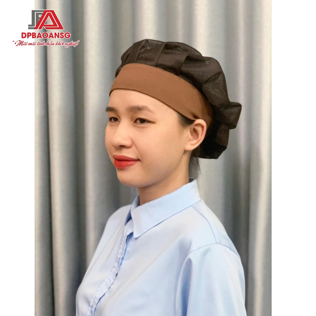 Nón Bếp, Nón Công Nhân Vải Phối Lưới – Nhẹ Thoáng, Giữ Tóc Gọn Gàng, Nhiều Màu