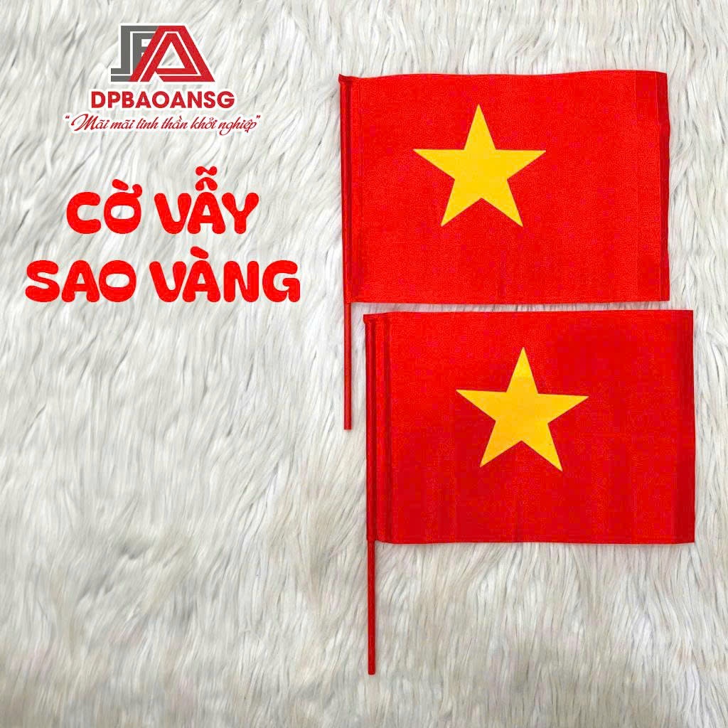Cờ Vẫy Cầm Tay Cờ Đỏ Sao Vàng - Băng Rôn Đội Đầu Cổ Vũ - Phù Hợp Cổ Vũ Thể Thao, Hội Thao, Sự Kiện
