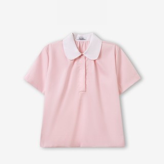 Áo Sơ Mi Nữ JASEY Công Sở Kiểu Cổ Sen Ngắn Tay 100% Cotton Thanh Lịch Thoáng Mát 6056