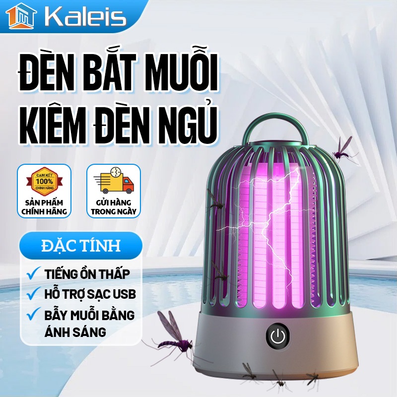 Kaleis Đèn Diệt Muỗi USB / Sạc Pin Cao Cấp Đèn Bắt Muỗi Không Tiếng Ồn, An Toàn Cho Trẻ Em, Dùng Cho Phòng Ngủ, Gia Đình