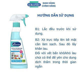 (Châu Âu) Xịt Làm Sạch Tủ Lạnh Sáp Khử Mùi Tủ Lạnh Dr.Beckmann An Toàn Làm Sạch Tủ Lạnh Hiệu Quả