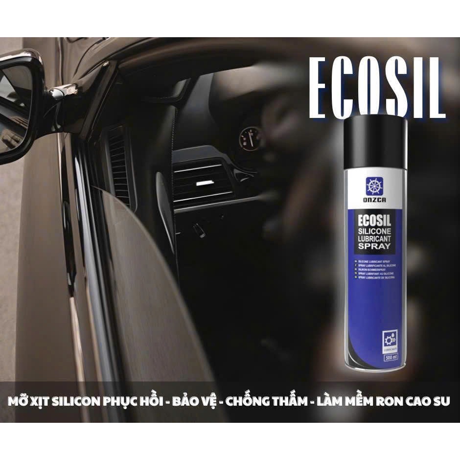 Chai Xịt Silicone Làm Mềm Ron , Bảo Dưỡng Cao Su Onzca Ecosil Silicone Spray 500ml