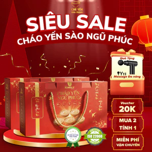 Cháo Yến Sào Ngũ Phúc Lâm Môn 20 gram yến tươi + Quà tặng Máy Massage Đa Năng
