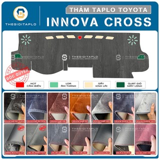 [Toyota innova Cross 2024-2026] Thảm taplo oto da Nano Blockers UV,3D Flare,Nhung lông tuyết viền Ziczac chống cong vênh