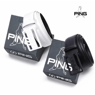 Thắt Lưng Golf PING Premium Belt – Dây Lưng Golf Da Cao Cấp Khóa Logo PING ( PING x Golfworldforall)