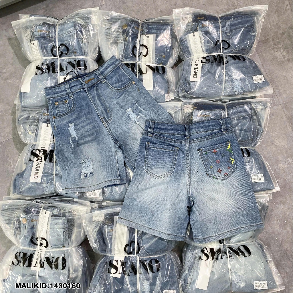 Quần Bò Bé Trai Xước Nhẹ Phối Túi Thêu Lờ vê Hàng Siêu Đẹp-Quần Bò Xước Xanh Cho Bé Trai Hàng Cao Cấp