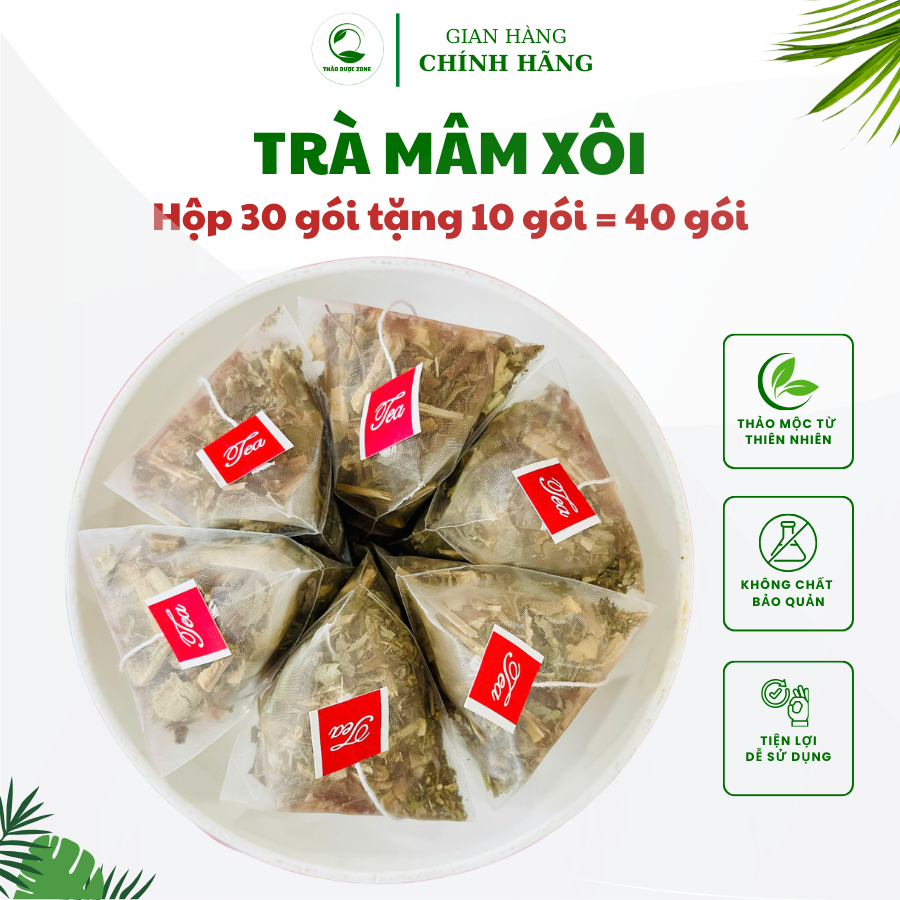 [Có Giấy VSATTP] Hộp 30 Gói Tặng 10 Gói Trà Mâm Xôi Thảo Dược Zone HN
