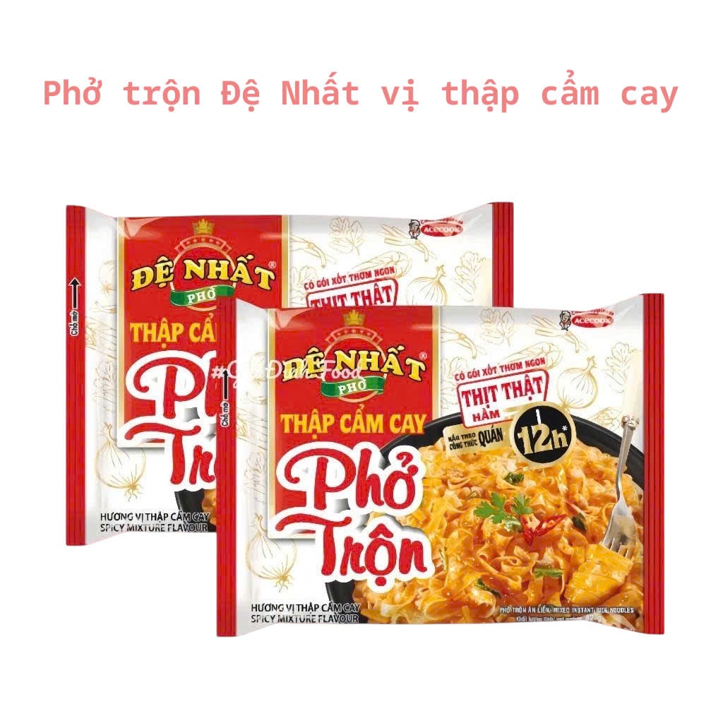 Combo Phở Trộn Đệ Nhất Hương vị đặc biệt - Hương vị Thập cẩm cay 82gr/ 1gói