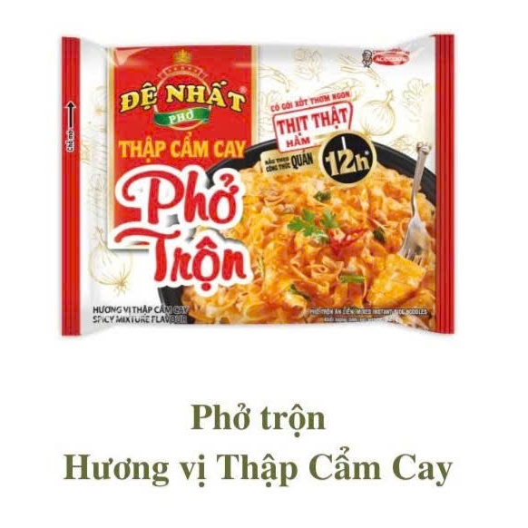 Combo Phở Trộn Đệ Nhất Hương vị đặc biệt - Hương vị Thập cẩm cay 82gr/ 1gói