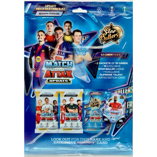 [Update Multipack #2 Túi Thẻ Cầu Thủ Bóng Đá Match Attax Update Mega Multipack Star Baller Mùa 2025/26 25/26 (41 Thẻ)