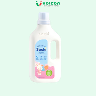 Nước Giặt Xả Sachi Organic Cho Bé 3.2L Công Nghệ Enzyme Sạch Sâu Kháng Khuẩn Muối Tre Tự Nhiên Mẹ Bé
