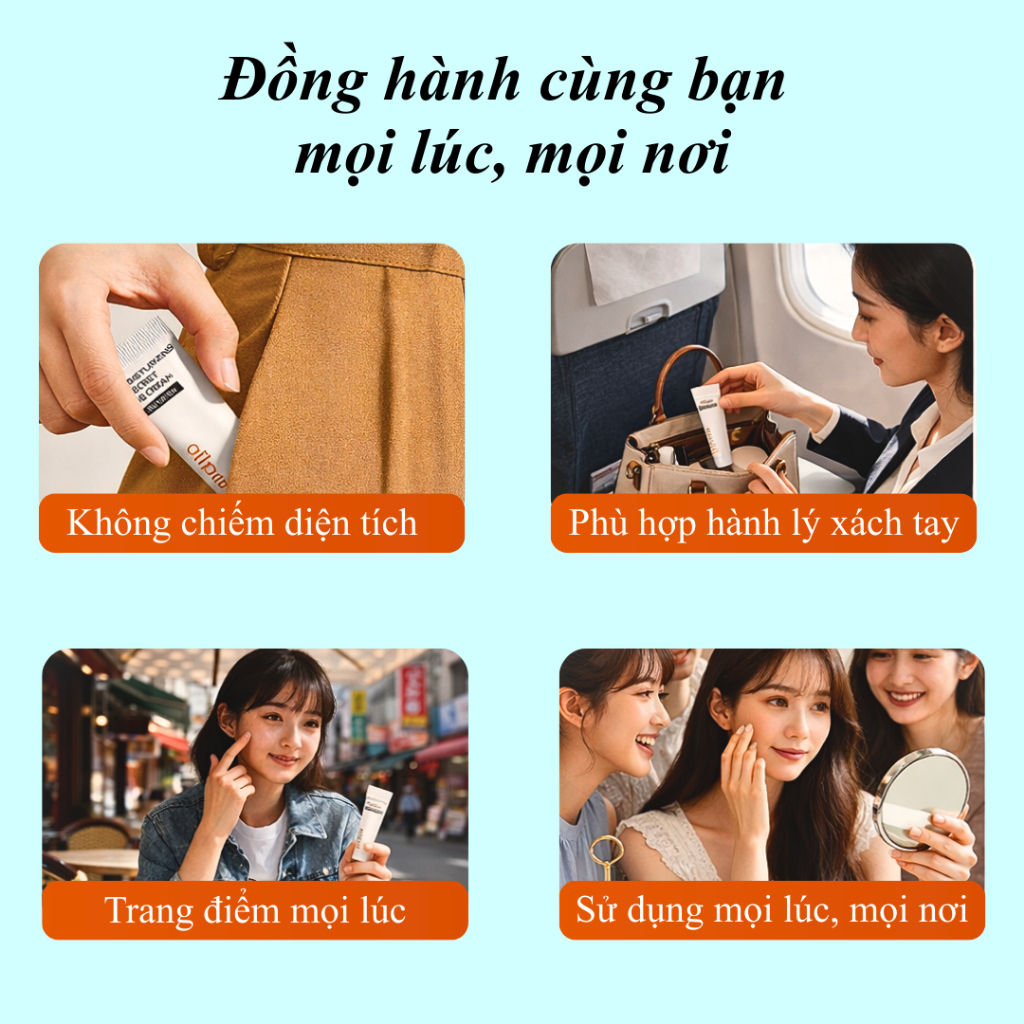 BB Cream Hàn Quốc - Dành cho Mọi Loại Da |10ml/50ml | Dưỡng Ẩm, Mỏng Nhẹ, Không Bí Da|allpeaU: