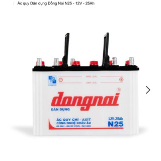 Bình 12v dân dụng đồng nai N25 | 12V - 25ah ( tặng acid châm bình )