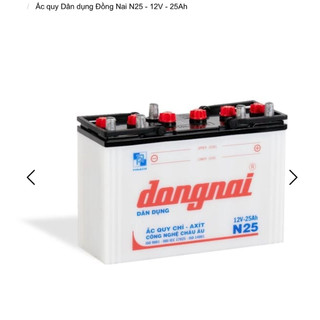 Bình 12v dân dụng đồng nai N25 | 12V - 25ah ( tặng acid châm bình )