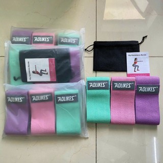 Dây Kháng Lực Vải AOLIKES, Mini Band Tập Chân Mông Tay Chất Liệu Vải Siêu Bền