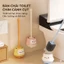 Cây cọ vs bồn cầu kèm giá cắm treo tường hình chim cánh cụt 45x13.4cm