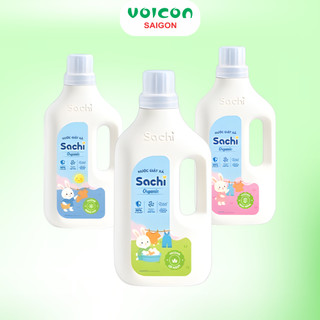 Nước Giặt Xả Cho Bé Sachi Organic Hương Thơm Dịu Nhẹ, Làm Sạch Vết Bẩn Can 2kg