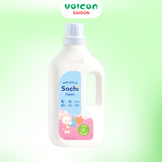 Nước Giặt Xả Cho Bé Sachi Organic Hương Thơm Dịu Nhẹ, Làm Sạch Vết Bẩn Can 2kg