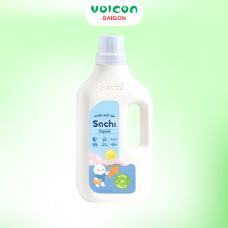Nước Giặt Xả Cho Bé Sachi Organic Hương Thơm Dịu Nhẹ, Làm Sạch Vết Bẩn Can 2kg
