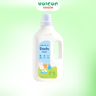 Nước Giặt Xả Cho Bé Sachi Organic Hương Thơm Dịu Nhẹ, Làm Sạch Vết Bẩn Can 2kg