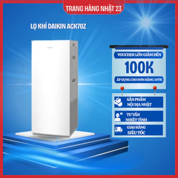 Máy lọc không khí DAIKIN ACK70Z-W Công Nghệ Twin Streamer Màng lọc Carbon Màng lọc HEPA