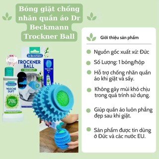 (Châu Âu) Bóng Giặt Thông Minh Chống Nhăn Quần Áo Dr.Beckmann Trockner Ball giúp quần áo không bị nhăn khi giặt hoặc sấy