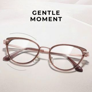 [KOL Live] Gọng kính mắt mèo nữ GENTLE MOMENT gọng kim loại chống ánh sáng xanh chống tia UV thời trang GMK819
