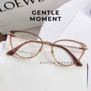 Kính mắt mèo nữ đổi màu GENTLE MOMENT gọng kim loại chống ánh sáng xanh chống tia UV thời trang GMK819