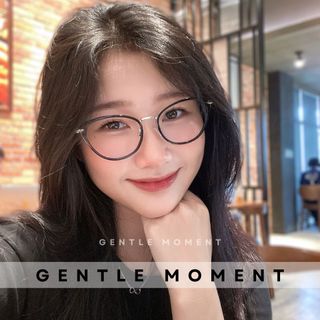 Kính mắt mèo nữ GENTLE MONENT gọng kim loại đổi màu chống ánh sáng xanh chống tia UV thời trang dễ thương GMK819