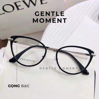 Kính mắt mèo nữ đổi màu GENTLE MOMENT gọng kim loại chống ánh sáng xanh chống tia UV thời trang GMK819