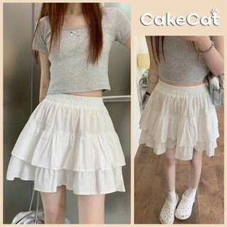 Chân Váy Ngắn Trắng Xếp Tầng Bèo Nhún Dáng Xòe Lưng Chun Tiện Lợi Phong Cách Ulzzang Hàn Quốc