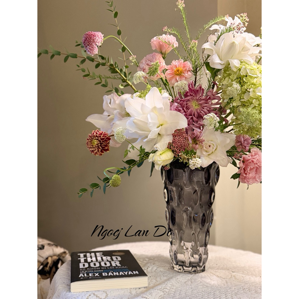 Bình Hoa Thủy Tinh Dáng Sóng Ombre Crista Home 28x16cm – Lọ Hoa Trang Trí Cao Cấp Chuẩn Châu Âu