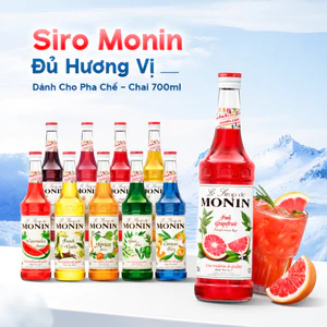 Siro Monin Trái Cây Đủ Hương Vị Pha Chế - Chai 700ml Cho Đồ Pha Chế Tuyệt Hảo