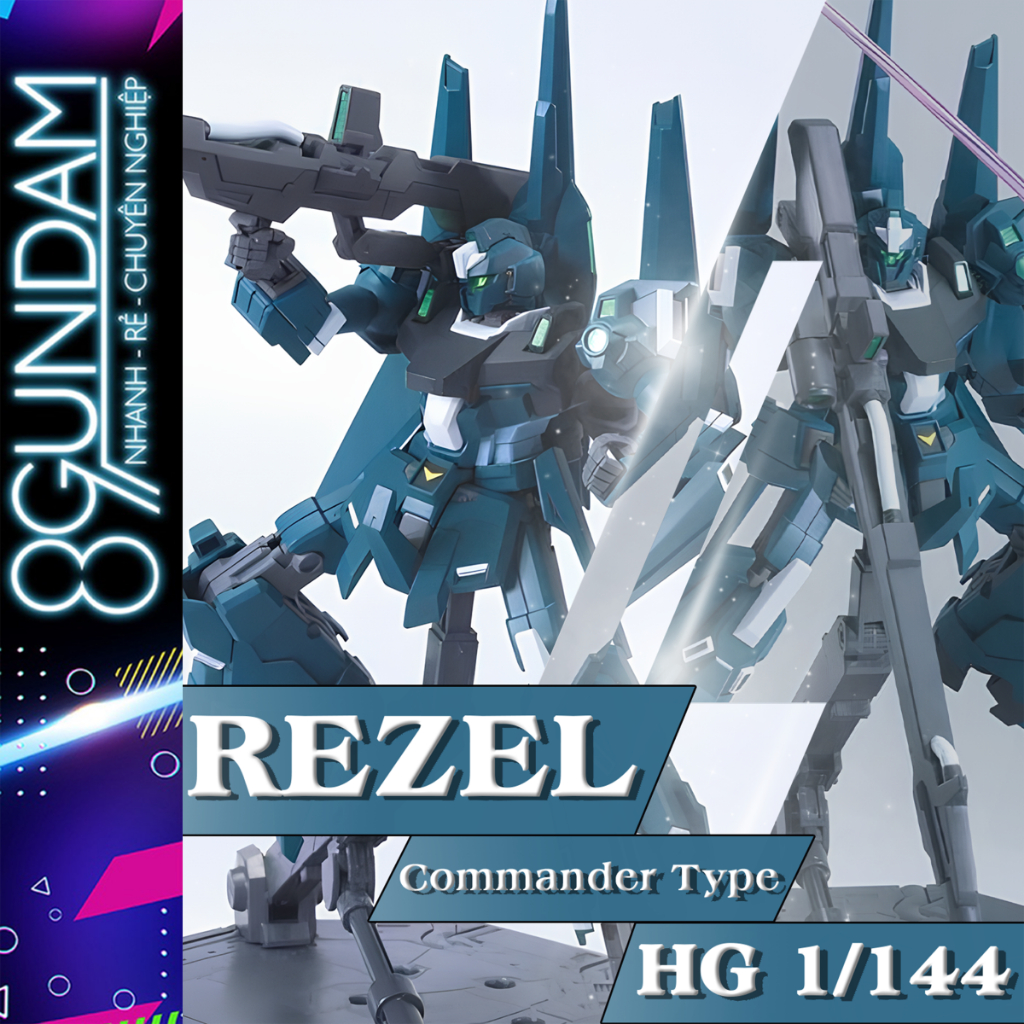 [CÓ SẴN] Mô Hình Lắp Ráp HG Rezel Fighter Commander Type (tặng base ...