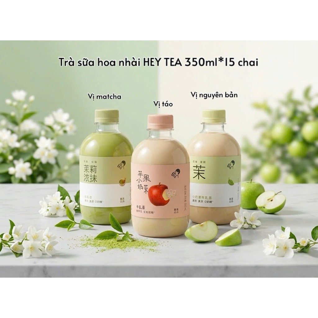 Combo 3 chai trà sữa heytea hót hít 2026