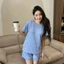 Set 2 bộ mặc nhà nữ GUMIN thiết kế áo thun cộc tay kèm quần short ngắn, Bộ đùi nữ mặc nhà nhẹ nhàng thanh lịch