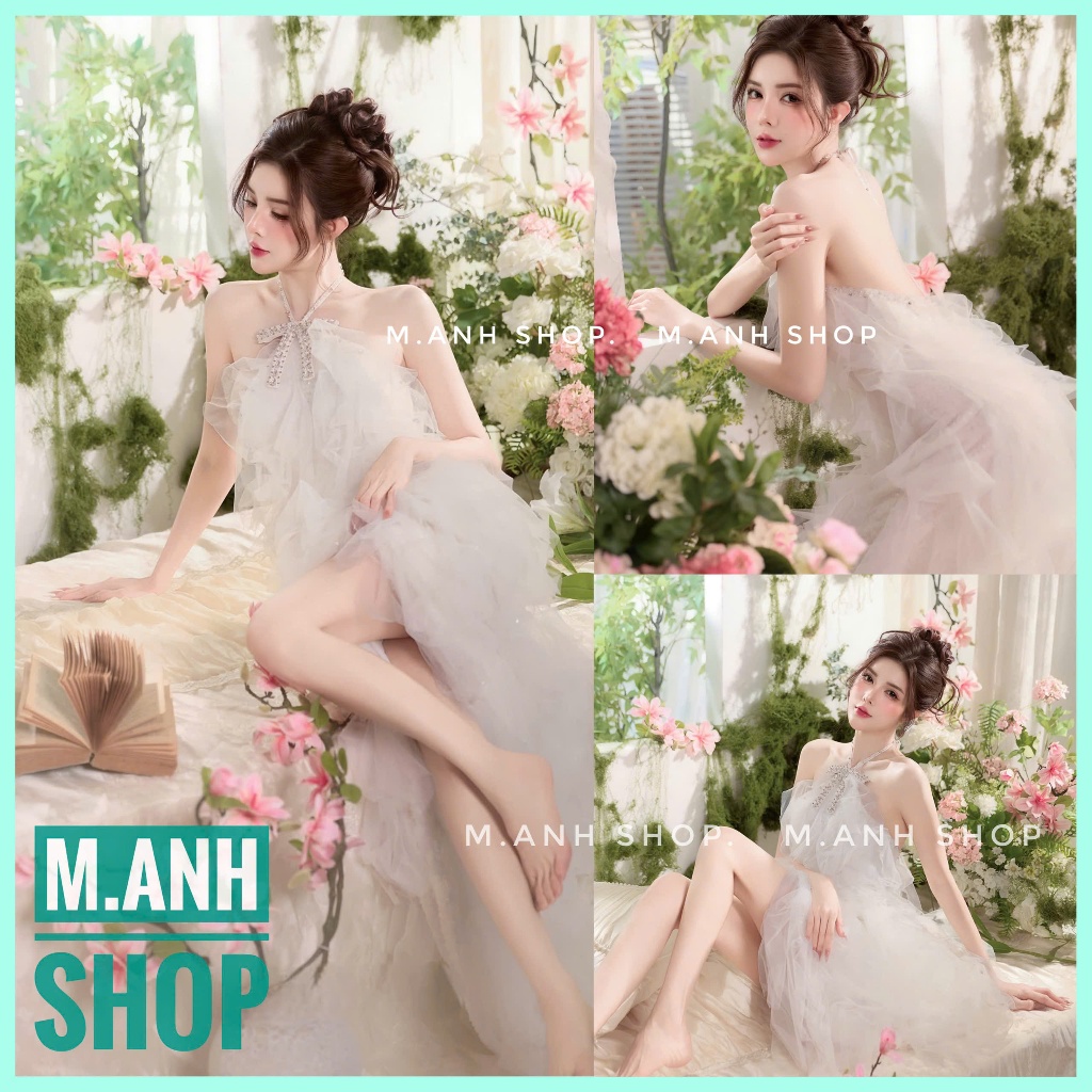 Váy Bèo Tầng Trắng Chụp Ảnh Concept Beauty Sexy