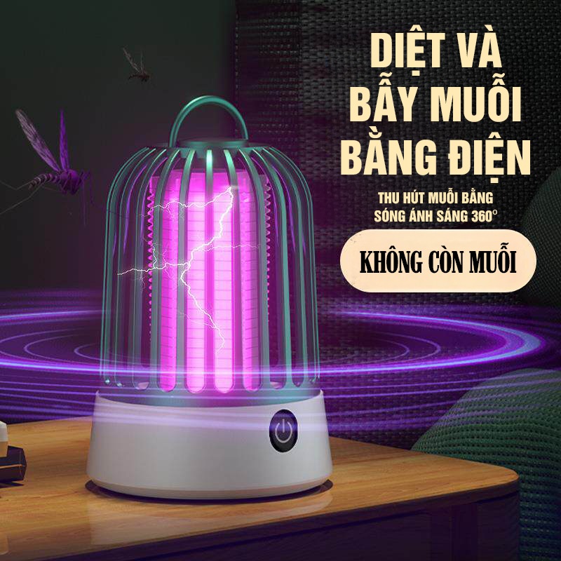 Kaleis Đèn Diệt Muỗi USB / Sạc Pin Cao Cấp Đèn Bắt Muỗi Không Tiếng Ồn, An Toàn Cho Trẻ Em, Dùng Cho Phòng Ngủ, Gia Đình