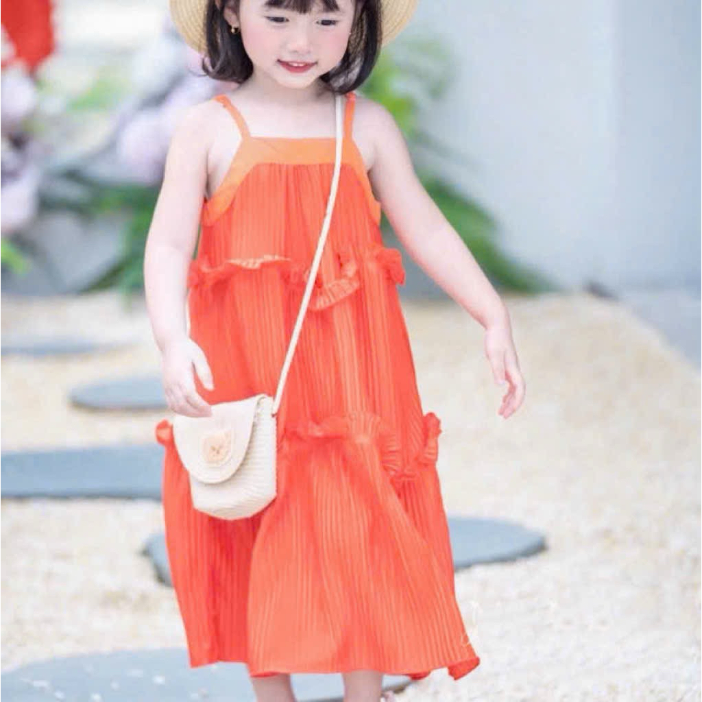Đầm 2 dây bé gái đi biển size 1–10 (10–40kg) váy hè trẻ em nhiều mẫu 1973 7075 2744