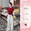 Set bộ thun nữ GUMIN thiết kế áo dáng ngắn ôm body thêu logo kèm quần ống suông rộng có dây rút eo sang trọng cao cấp