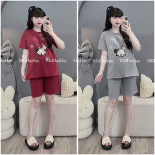 Bộ bầu - bộ sau sinh - BỘ ĐÙI COTTONG IN HÌNH NGỰA - 5 Màu, Quần Có Chun Chỉnh