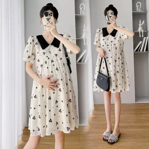 Váy Bầu Mùa Hè Thiết Kế Cao Cấp Kiểu Dáng Babydoll Đi Công Sở Siêu Xinh Thời Trang