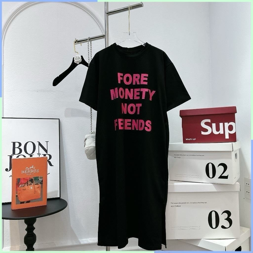 Đầm thun suông, Váy bầu dáng dài form rộng Bigsize chất vải thun cotton mặc mùa hè