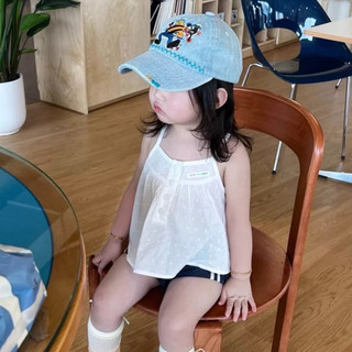 Set đồ hè bé gái áo 2 dây ngọt ngào thời trang + quần short thể thao phong cách hàn xinh xắn