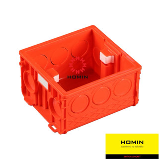 Đế âm vuông ghép nối chống cháy HOMIN mẫu 2026 có VAT lắp vừa tất cả mặt hạt các hãng  chuẩn chung 86 trên thị trường