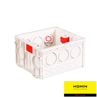 Đế âm vuông ghép nối chống cháy HOMIN mẫu 2026 có VAT lắp vừa tất cả mặt hạt các hãng  chuẩn chung 86 trên thị trường